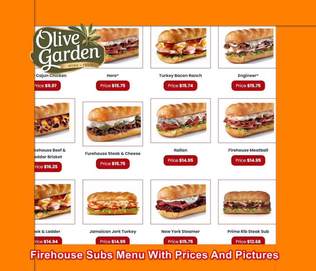 Firehouse Subs Menu With Prices And Pictures